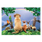 5D Diy Diamond Painting Kit Full Round Beads Animal Enjoy Rainbow