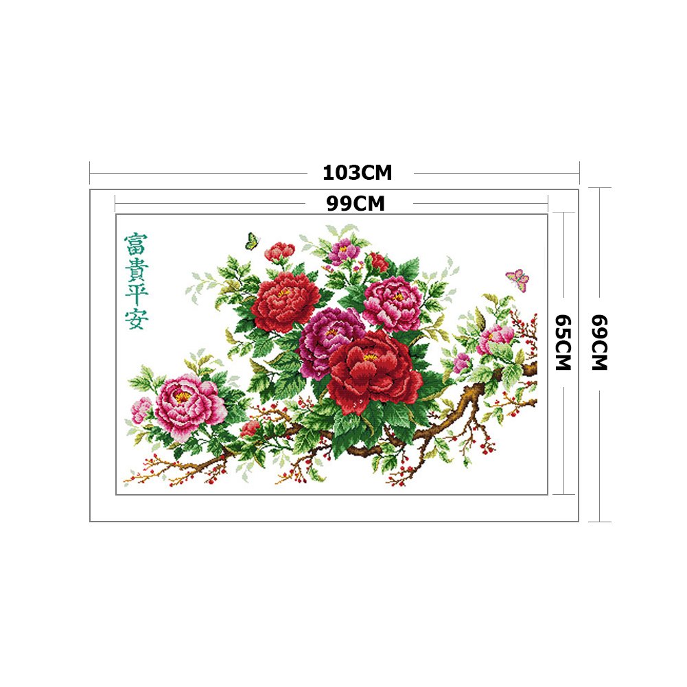 11ct Stamped Cross Stitch - Wealth And Peace(103*69cm)
