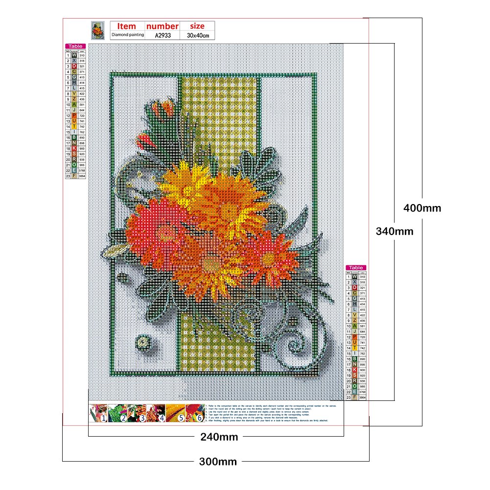 Diamond Painting - Full Round -Flower C