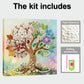 DIY Pearl Painting With Frame - Handmade Self-Adhesive Pearls - Tree (25*25cm) A
