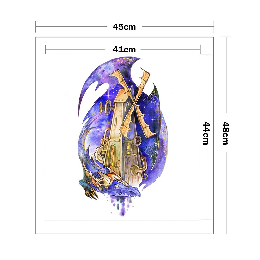 11ct Stamped Cross Stitch - Mechanical Windmill (45*48cm)