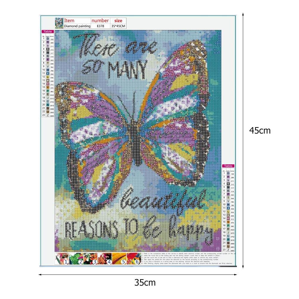 Diamond Painting - Full Round - Butterfly(35*45cm)
