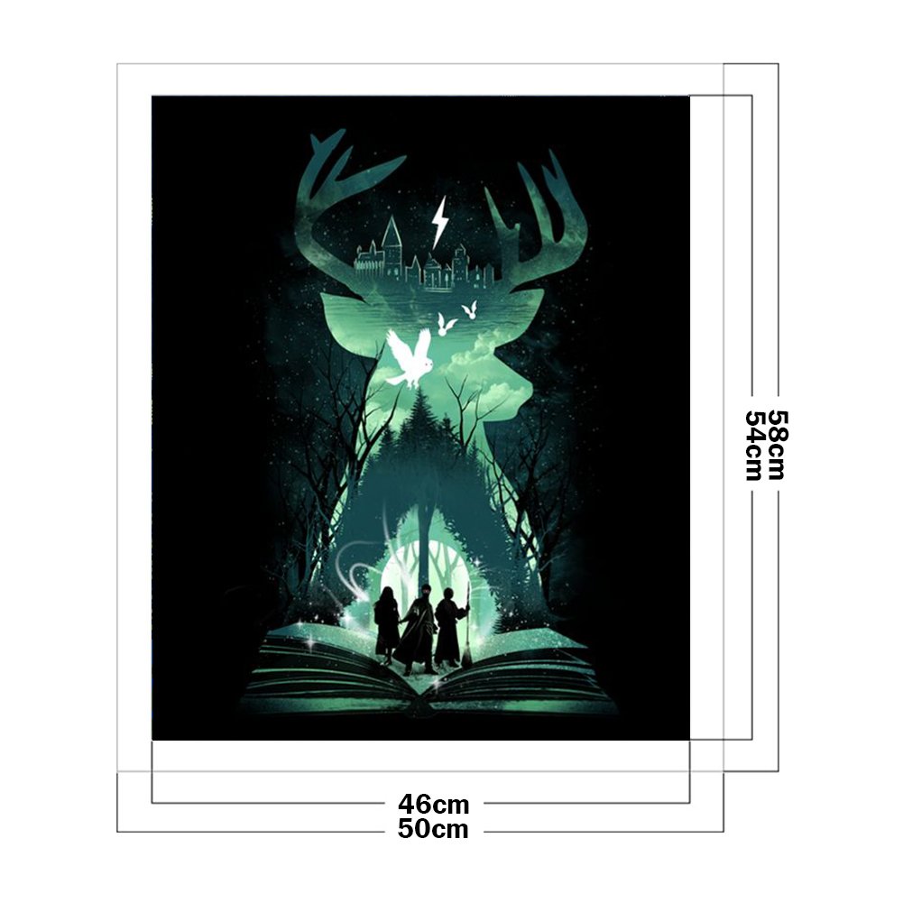 11ct Stamped Cross Stitch -  Cute Elk ( 50*58cm)