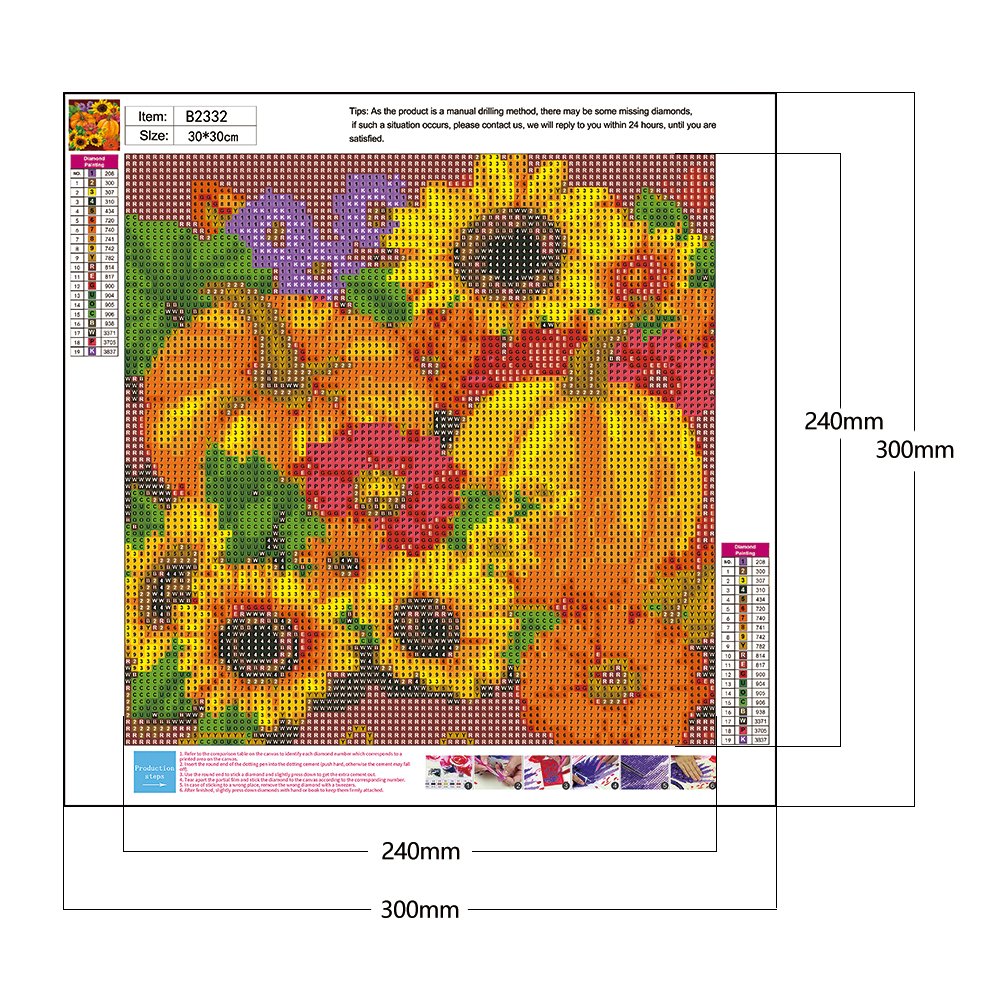 Diamond Painting - Full Round - Pumpkin Sunflower