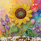 DIY Pearl Painting With Frame - Handmade Self-Adhesive Pearls - Sunflower (25*25cm) A