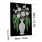 DIY Pearl Painting With Frame - Handmade Self-Adhesive Pearls - Vase (30*40cm) B