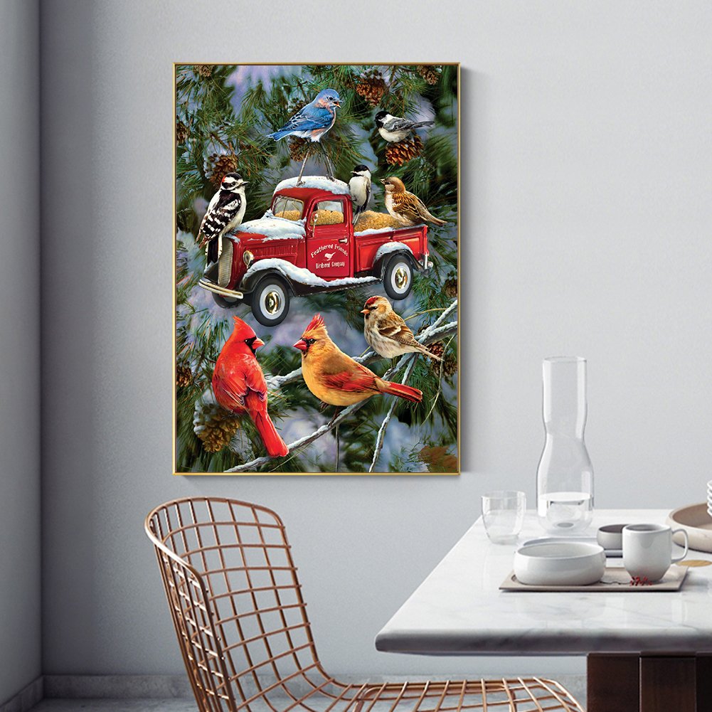 Diamond Painting - Full Round - Car Birds