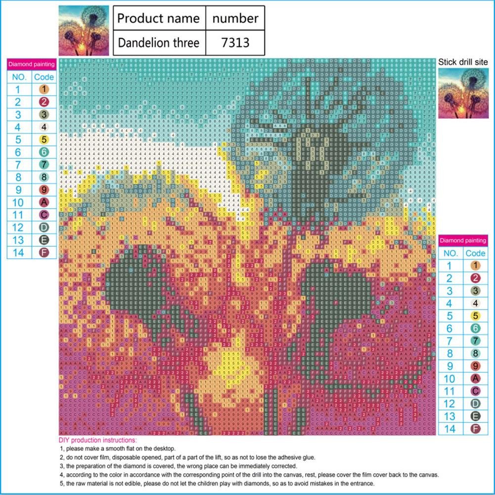 Diamond Painting - Full Round - Dandelion D