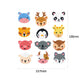 12pcs Colorful Animal Head Self-adhesive Rhinestone Painting Kit Stickers