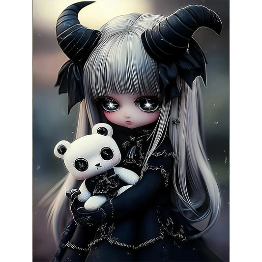Diamond Painting - Full Round / Square - Girl Doll E