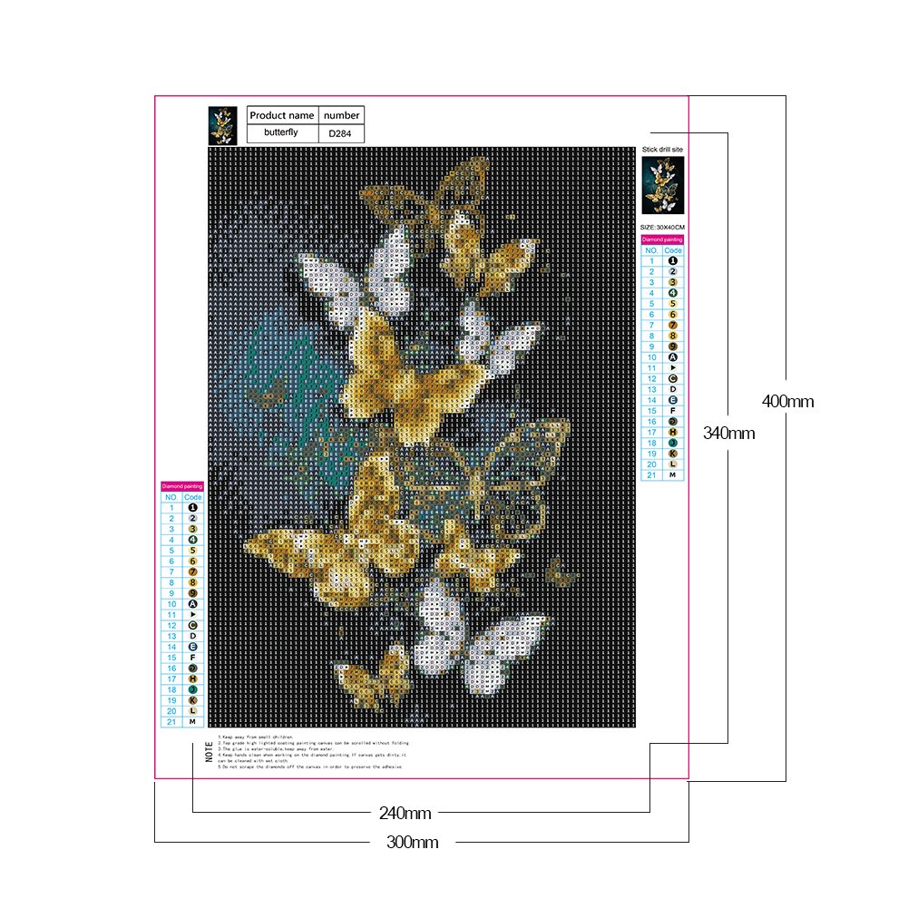 Diamond Painting - Full Round - Butterfly M