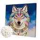 DIY Pearl Painting With Frame - Handmade Self-Adhesive Pearls - Wolf (25*25cm)
