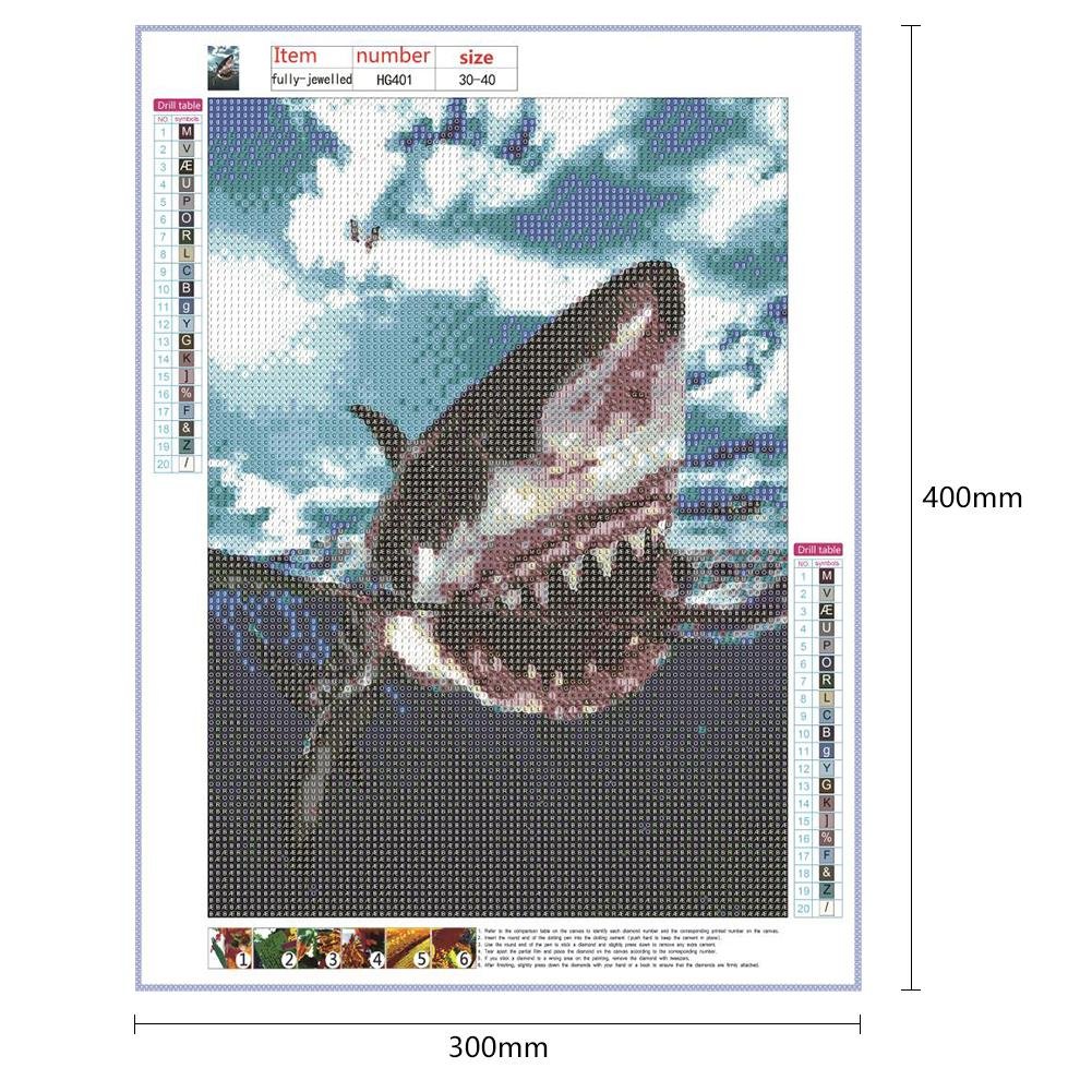 Diamond Painting - Full Round - Swimming Shark