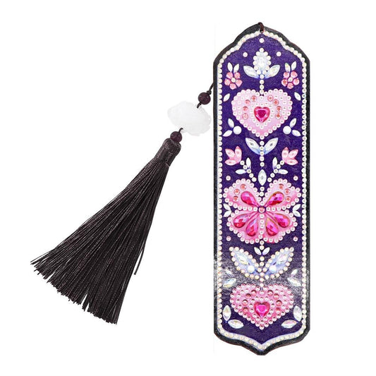 DIY Heart Butterfly Special Shaped Diamond Painting Bookmark