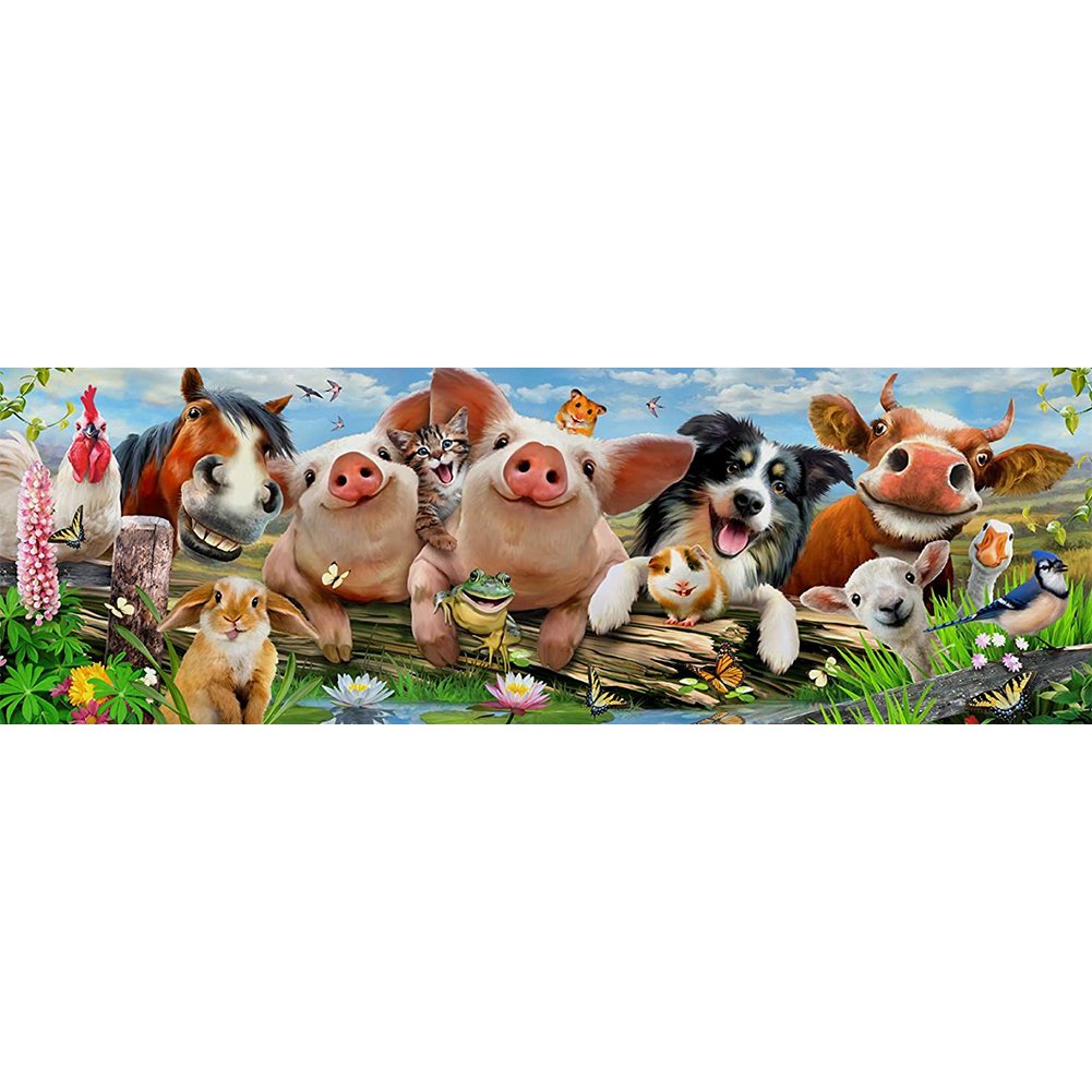 Animals DIY Counted Cross Stitch Kit (90*30CM)