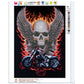 Diamond Painting - Partial Round - Flying Skeleton