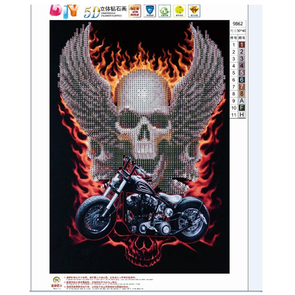 Diamond Painting - Partial Round - Flying Skeleton