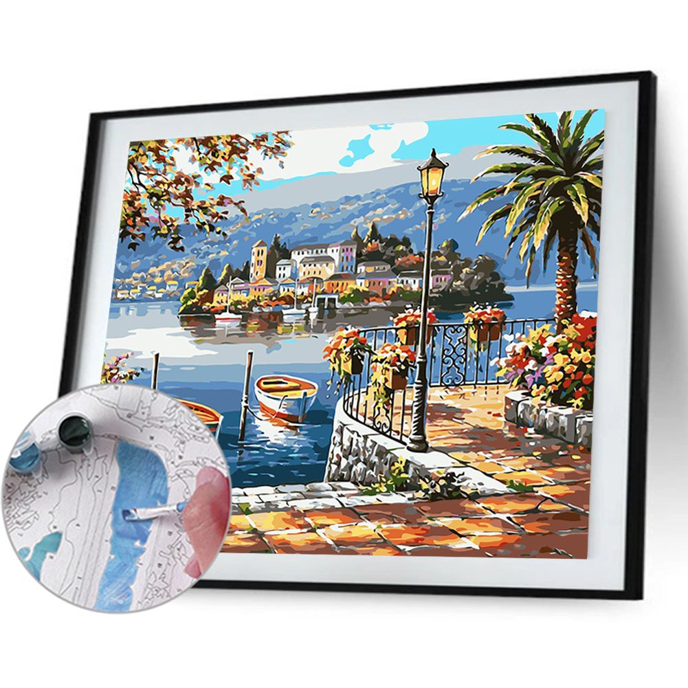 Paint By Number - Oil Painting - Seaside Scenery (40*50cm) B
