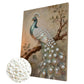 DIY Pearl Painting With Frame - Handmade Self-Adhesive Pearls - Peacock (30*40cm)