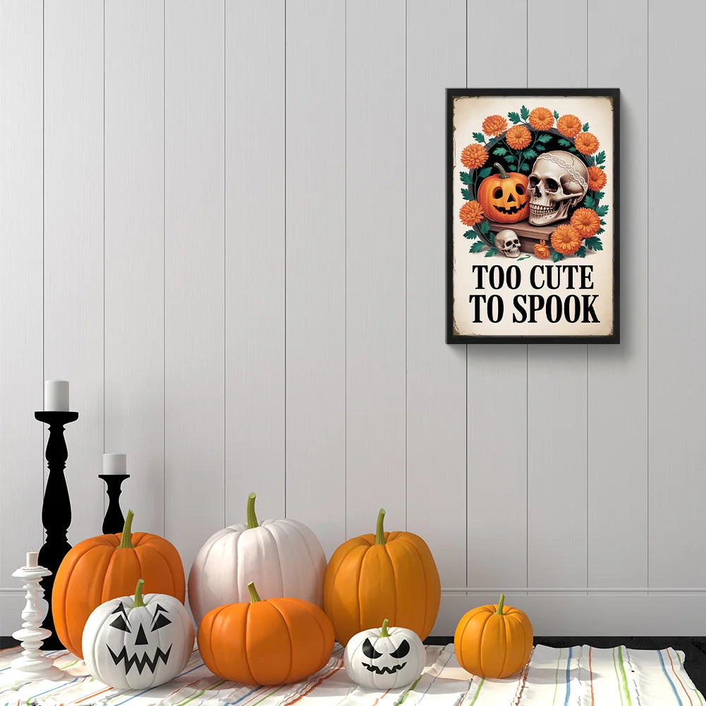Diamond Painting - Full Round - Halloween Pumpkin Skeleton (30*45cm)