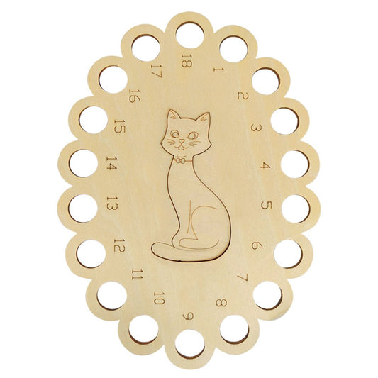 Cat Hollow Thread Board Wooden Cross Stitch Tool