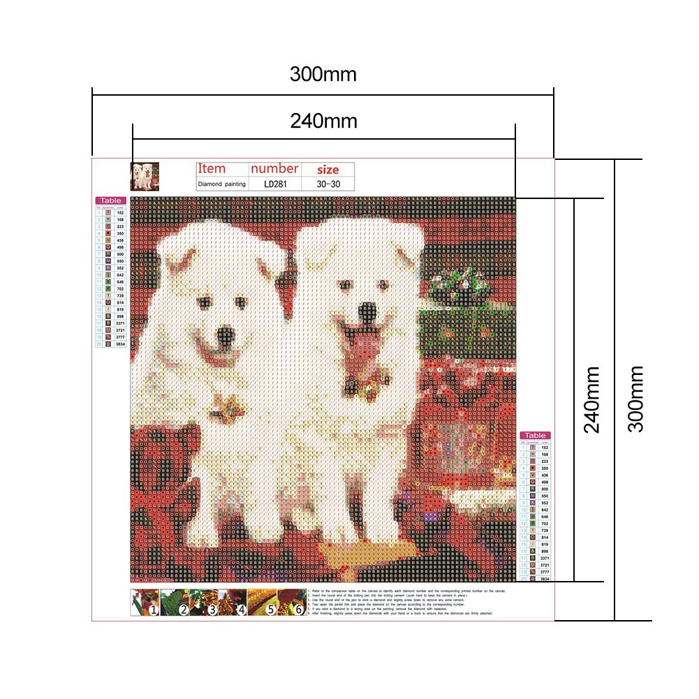 Diamond Painting  -Full Round - Dogs