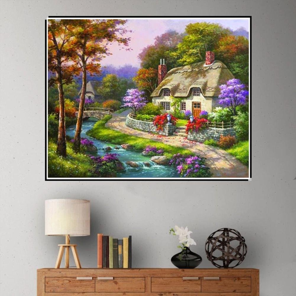 5D DIY Diamond Painting - Full Round - Countryside House