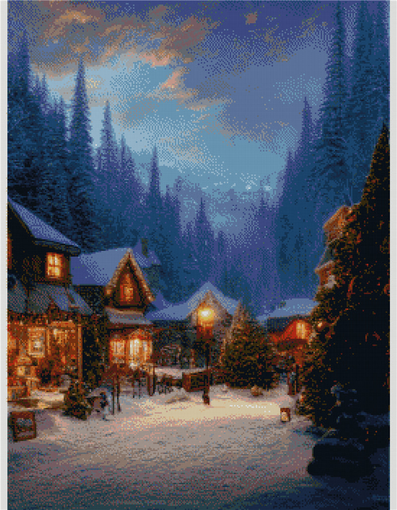 Winter Scenery | Full Round/Square Diamond Painting Kits 50x70cm 60x80cm C
