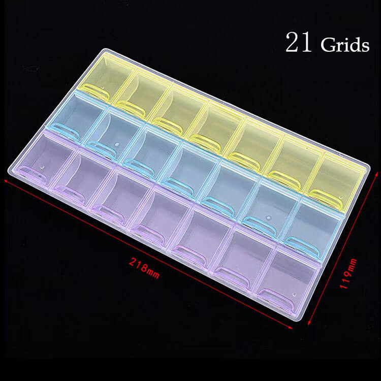 21 Grids Diy Diamond Painting Rhinestone Storage Cases