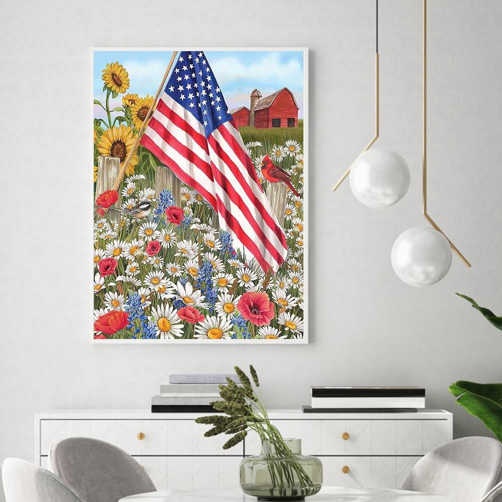 Diamond Painting - Full Round - Flag Rose A