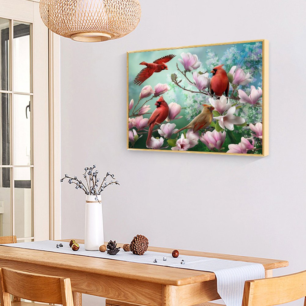 Diamond Painting - Full Round - Flower Bird F