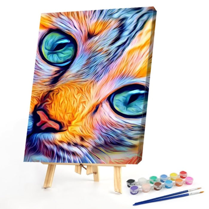 Cat 40x50cm Oil Paint By Numbers Picture DIY Painting