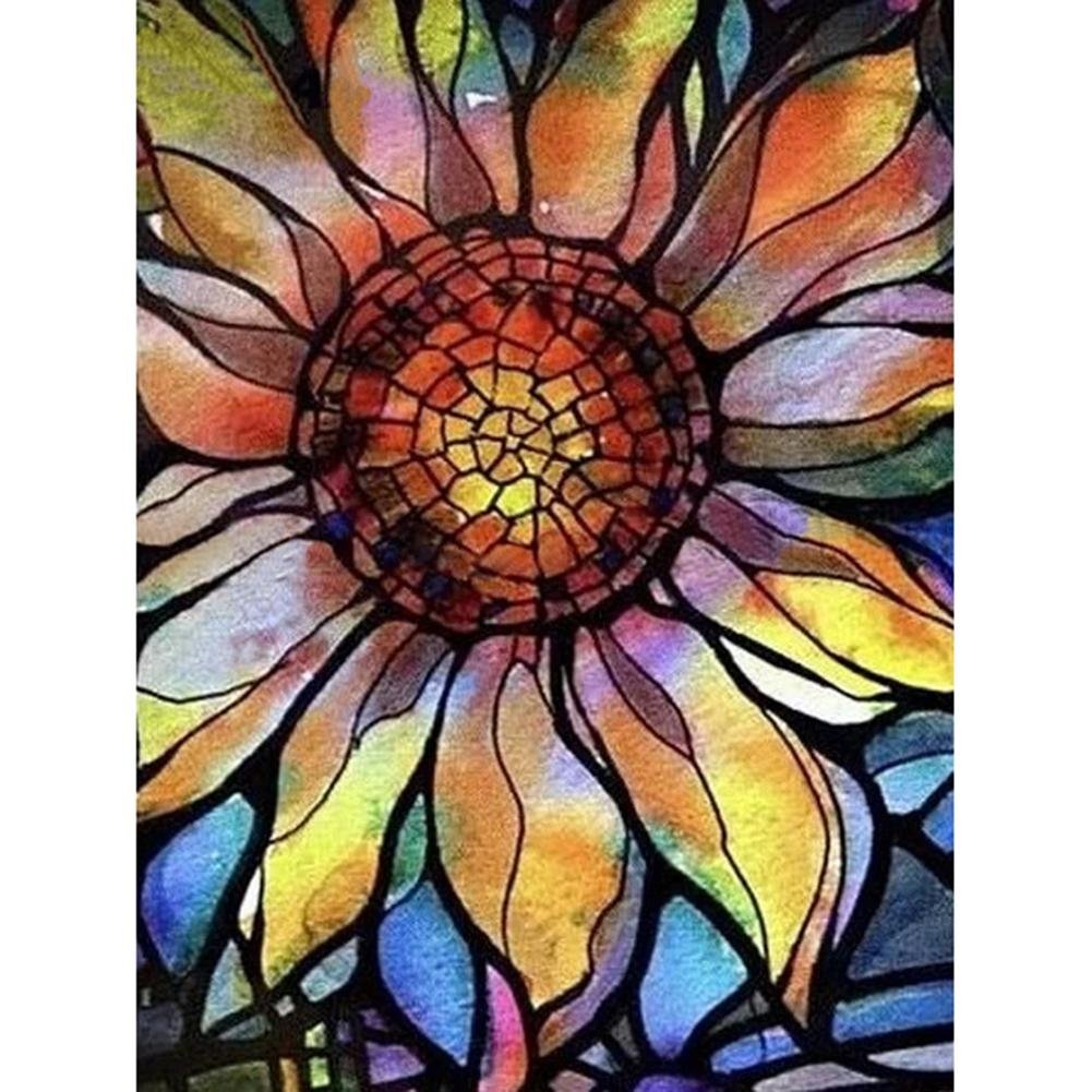 5D Diy Diamond Painting Kit Full Round Beads Sunflower