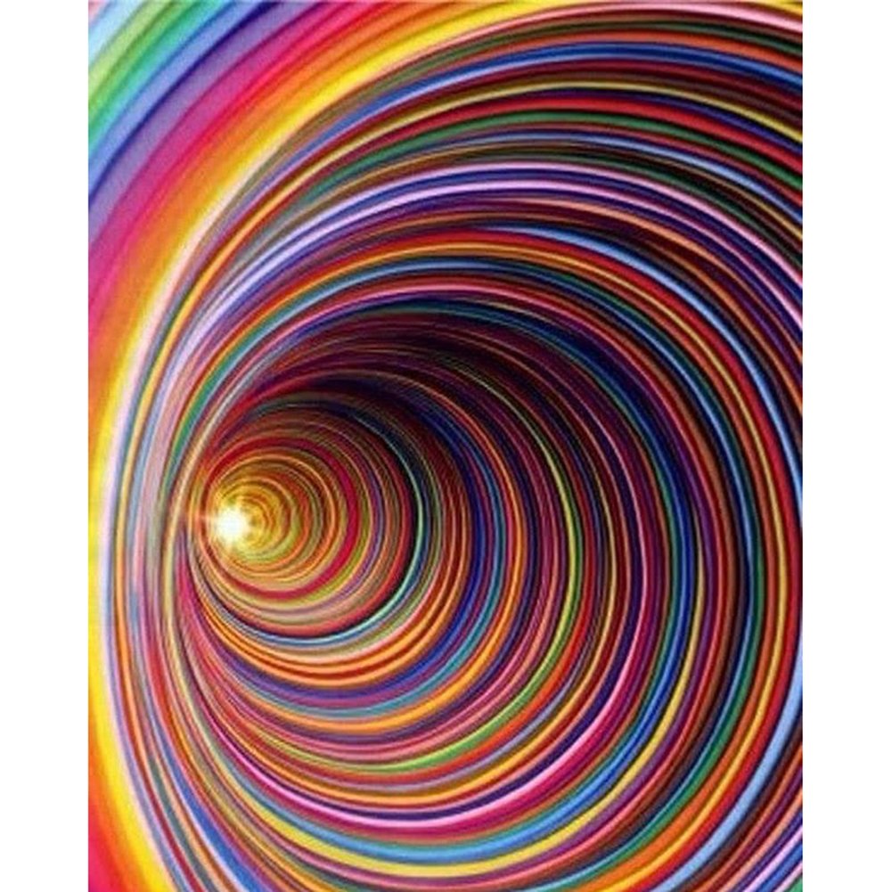 5D Diy Diamond Painting Kit Full Round Beads Spiral Art