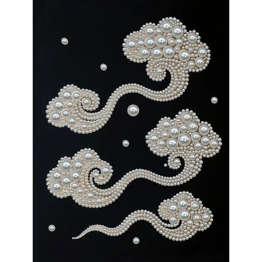 DIY Pearl Painting With Frame - Handmade Self-Adhesive Pearls - Jade Ruyi (30*40cm)