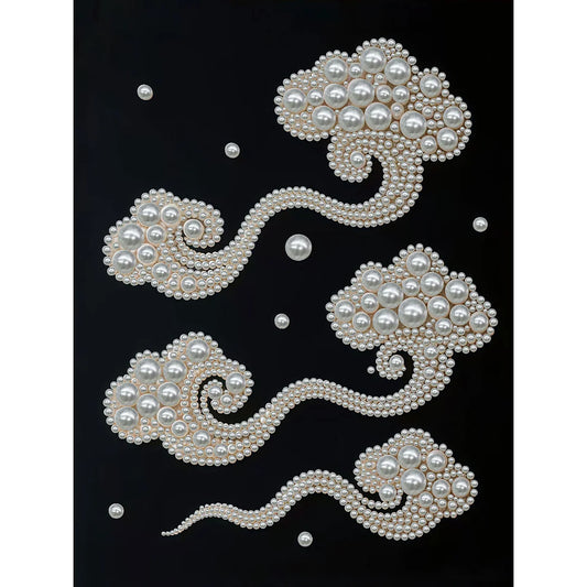 DIY Pearl Painting With Frame - Handmade Self-Adhesive Pearls - Jade Ruyi (30*40cm)