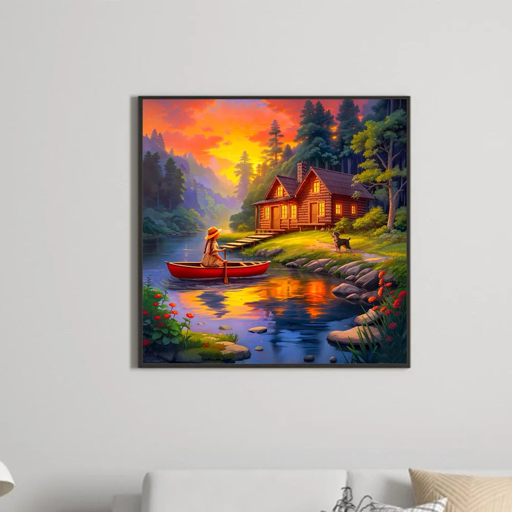 Diamond Painting - Full Round / Square - Rural Sunset