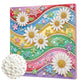 DIY Pearl Painting With Frame - Handmade Self-Adhesive Pearls - Rainbow Daisy (25*25cm)