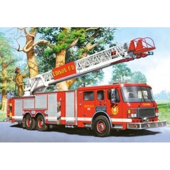 5D Diy Diamond Painting Kit Full Round Beads Fire Fighting Truck
