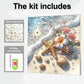 DIY Pearl Painting With Frame - Handmade Self-Adhesive Pearls - Seaside (30*30cm)