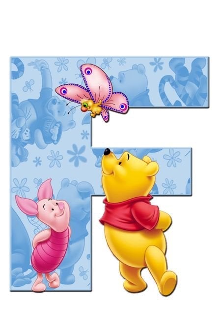 Diamond Paintings Art Full Square Drill Letter F Winnie The Pooh
