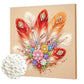 DIY Pearl Painting With Frame - Handmade Self-Adhesive Pearls - Feather (25*25cm)