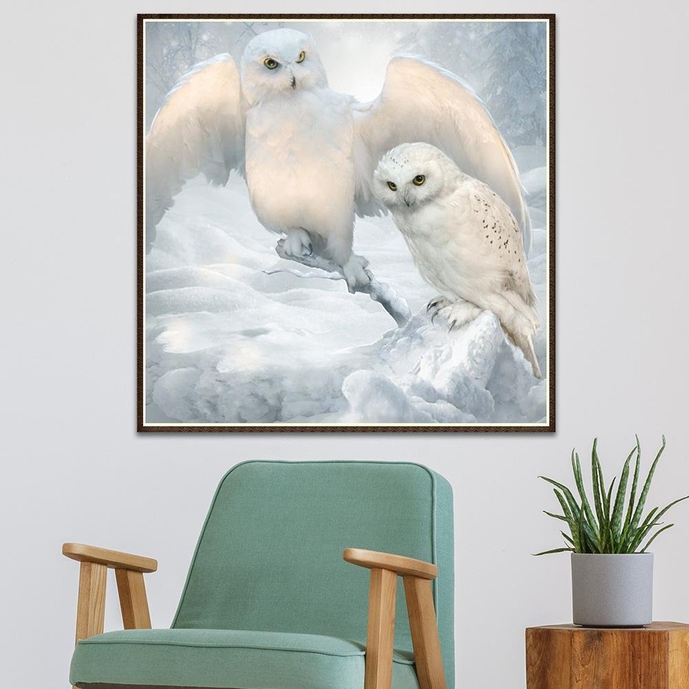 Diamond Painting - Full Round - Snow White Birds