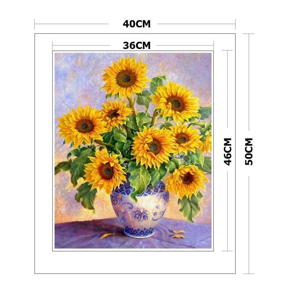 11ct Stamped Cross Stitch - Blooming Sunflowers (40*50cm)
