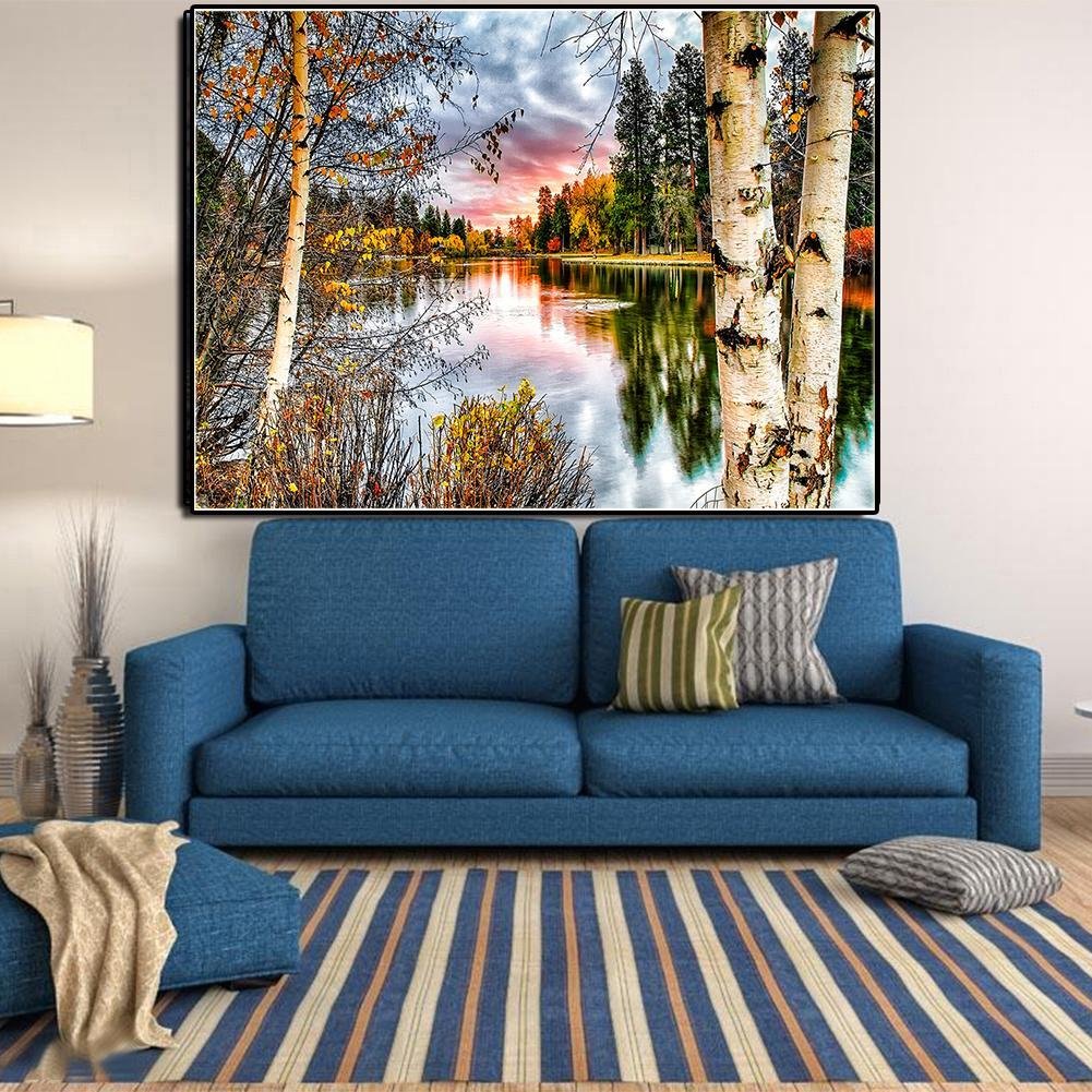 Diamond Painting - Partial Round - Forest Landscape