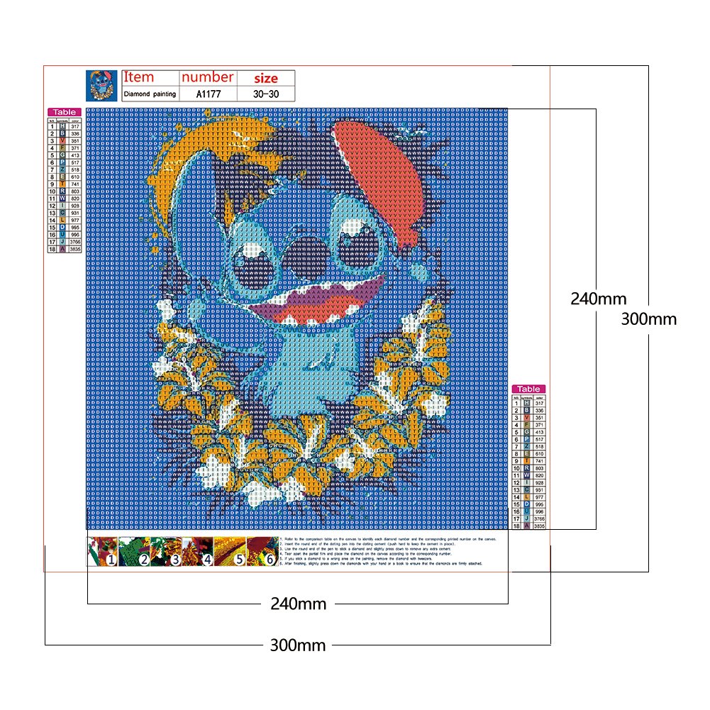 Stitch Full Drill Diamond Art Craft Canvas Size