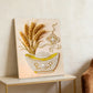 DIY Pearl Painting With Frame - Handmade Self-Adhesive Pearls - Wheat Ingot (30*40cm) A