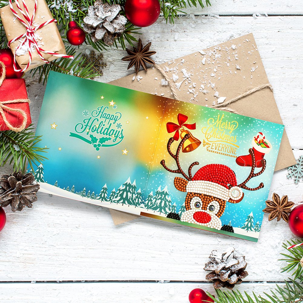 DIY Diamond Painting Greeting Card - Elk B