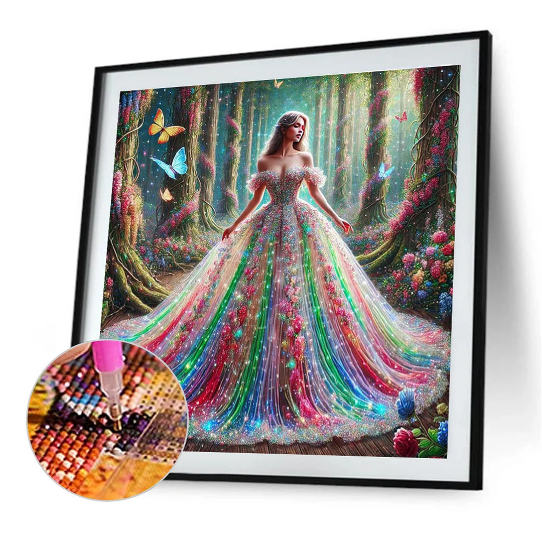 Diamond Painting - Full Round / Square - Girl In Forest