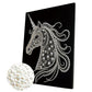 DIY Pearl Painting With Frame - Handmade Self-Adhesive Pearls - Unicorn (30*40cm) B
